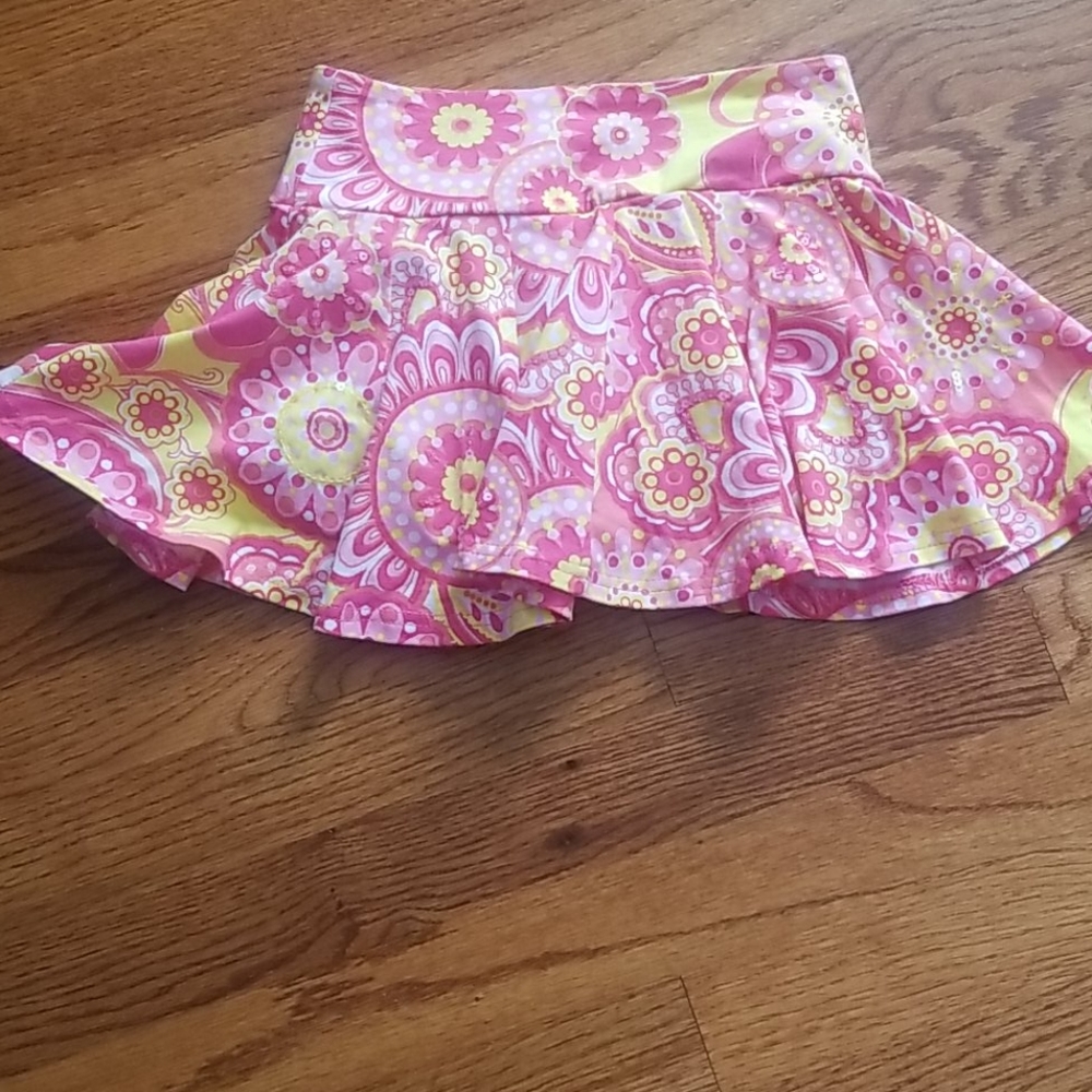 Havengirl pink and yellow floral skirt,